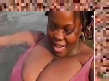 Boobs in the river