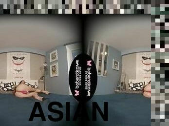 Solo teen fuck doll, Alice Sweet is masturbating, in VR