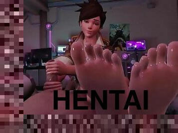 branlette, compilation, pieds, anime, hentai, 3d, fétiche, branlette-avec-les-pieds