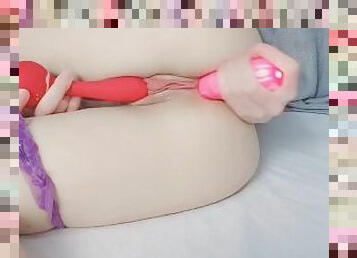 masturbação, orgasmo, cona-pussy, amador, anal, adolescente, brinquedo, caseiro, duplo, meias-calças