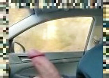 masturbation, public, amateur, énorme-bite, voiture, fétiche, solo, bite