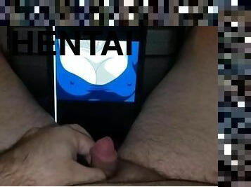 Jacking off while watching hentai #4