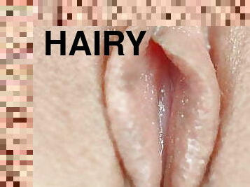 hårig, masturbation, orgasm, fitta-pussy, kvinnligt-sprut, tonåring, creampie, sprut, tight, vått