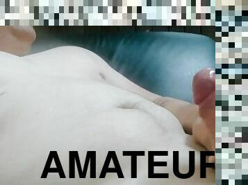 masturbation, amateur, énorme-bite, gay, branlette, joufflue, solo, bite