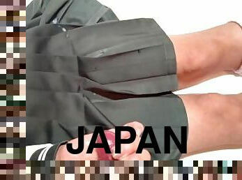 amateur, ejaculation-sur-le-corps, japonais, branlette, ejaculation, bukkake, sexe-habillé, uniformes