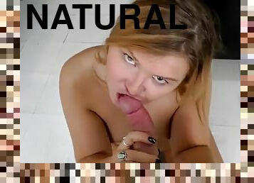 ados, joufflue, blonde, naturel, sucer