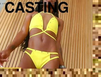 Latina Casting - Skinny black girl swapping holes between pussy and ass