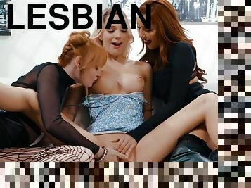 leszbikus, pornósztár, hármasban