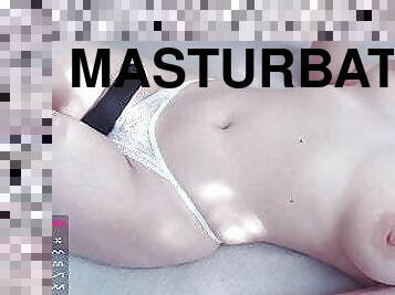 masturbavimasis, putytė, internetinė-kamera, brunetė