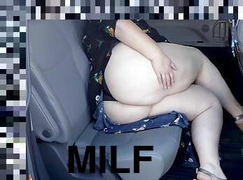 Big Ass, Hot Sexy BBW Milf Mom Caught Sucking Black Cock Publicly In Car (Black Guy Jerking &amp; Shooting Big Load Of Cum