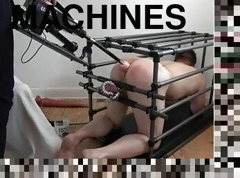 extrême, énorme, anal, jouet, bdsm, esclave, pute, machines, gode, bondage