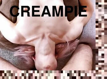 veľké-prsia, extrémne, fajčenie, creampie, pov, semeno, prsia, gule, vták, tvrdé