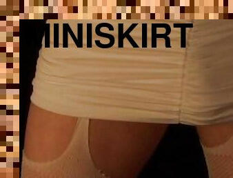 svær, anal, cumshot, transeksuell, cum, melk, miniskjørt