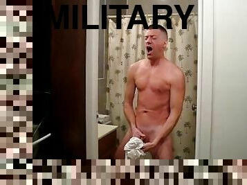 armée, gay, serrée, fétiche, solo, militaire