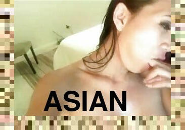The sexiest Asian ever plays with herself on camera