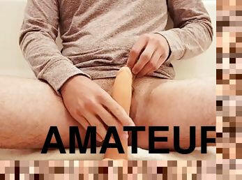 dilettant, immens-glied, spielzeug, homosexuell, höschen, fest-tight, dildo, fetisch, allein, glied