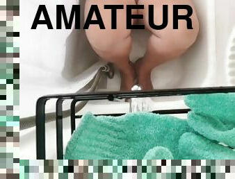 cul, baignade, masturbation, orgasme, giclée, amateur, milf, jouet, cam, belle-femme-ronde