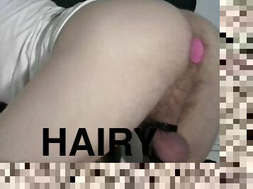 Sissification: Hairy Ass is Plugged Dick is Useless Please Use My Boyhole as you please