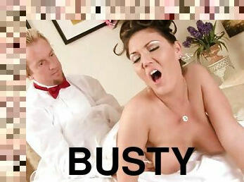Claire Dames In Busty Brunette Bride Shagged At Her Wedding Day