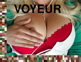 gros-nichons, masturbation, ados, cam, voyeur, blonde, percé, sexe-habillé