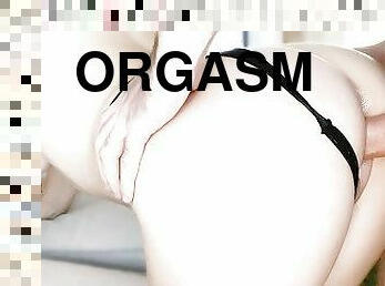 Real Shaking Orgasm after Slow Passionate Blowjob - Amazing CloseUp Oral Sex & Screaming Orgasm