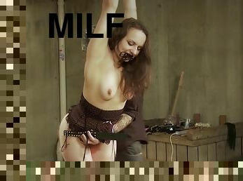 milf, jouet, bdsm, fétiche, bondage, brunette, fessée