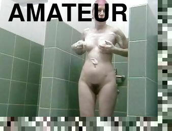 baignade, gros-nichons, amateur, cam, voyeur, naturel, seins, douche, caché