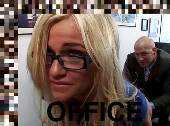Hot office sex with a kinky blonde