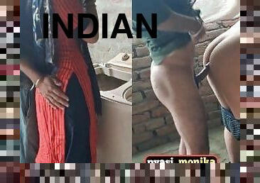 Big ass Indian desi milf maid gets hardcore fucking in standing doggy styel by her owner.