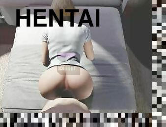 skaistules, pusaudzis, beigšanaiekšā, anime, hentai, 3d