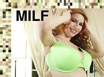 milf, gatas, morena