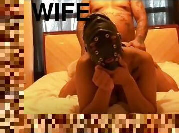 Latex mask submissive wife bdsm sex slave getting fuck pov master dirty talk