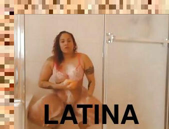 zadok, kúpanie, veľké-prsia, zlatíčka, latinské, fetišistické, sprcha, sólo