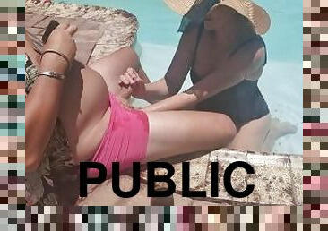 Public pool blowjob
