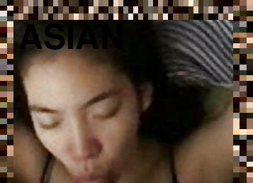 asiatique, amateur, fellation, maison