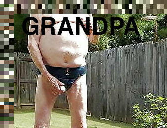 papa, masturbation, en-plein-air, amateur, gay, américaine, pappounet, grand-papa