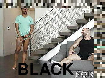 fellation, ébène, gay, black, musclé