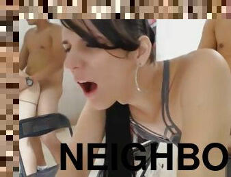 Lovely Tranny Gets Her Ass Rammed By Neighbor