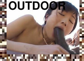 Sweet outdoor blowjob with Hibiki Ohtsuki