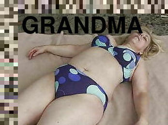 grand-mère, vieux, en-plein-air, mature, fellation, granny, milf, hardcore, trio, double