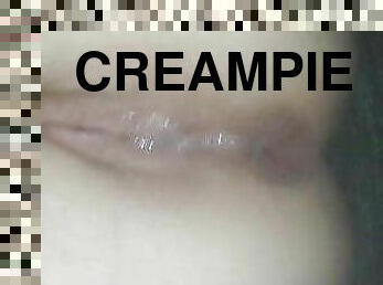 Hamburger Ehefrau vollgespritzt - Creampie private Gloryhole