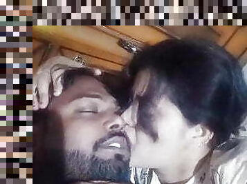 Desi couple romance and kissing