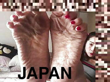 asiatique, japonais, compilation, pieds