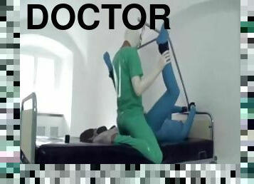 Latex doctor and patient fuck