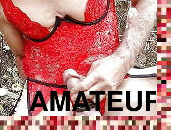 masturbation, en-plein-air, public, amateur, anal, jouet, gay, américaine, gode, forêt