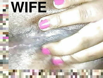 Bengali housewife masturbates her pink pussy