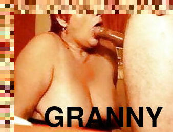 Big titted granny practices on BBC