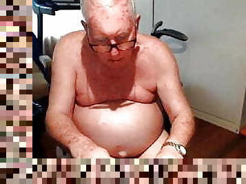 grandpa stroke on webcam