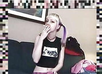 tattoo fetish teen hussy smoking