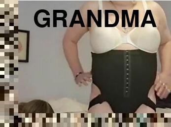 Grandma Vicki is horny, wet and a little all over the place!